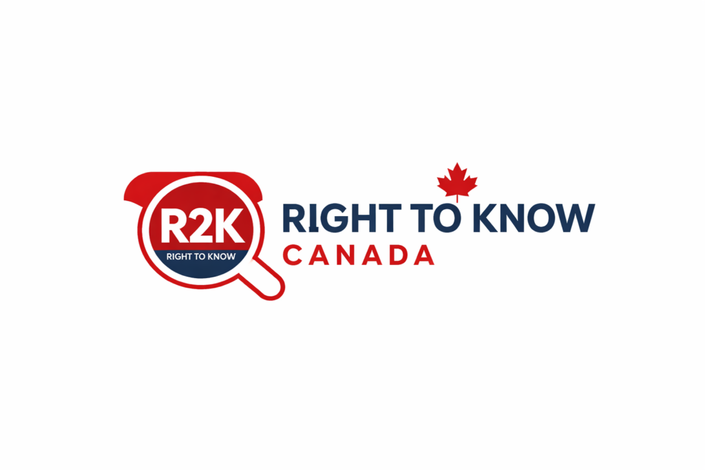 Right to Know Canada Alt Logo on White Display